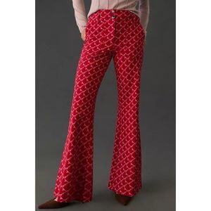 Anthropologie The Naomi Wide-Leg Flare Pants Maeve Cecilia Pettersson US 2 NEW